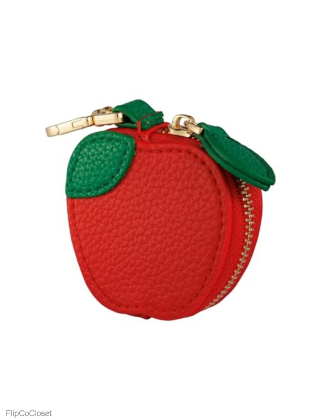 Leather Coin Purse Bag Charm Keychain Mini Fruit Pouch for AirTag